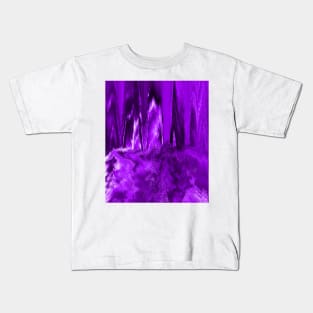 Melted Glitch Purple Kids T-Shirt